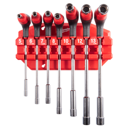 7 PC Nut Driver with Comfort Grip Set with Rack